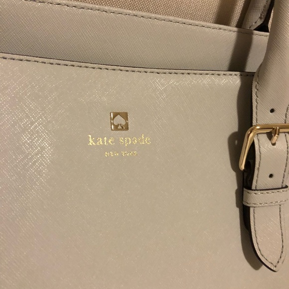 Kate Spade Fog Gray Leather Shoulder Bag - Picture 2 of 7